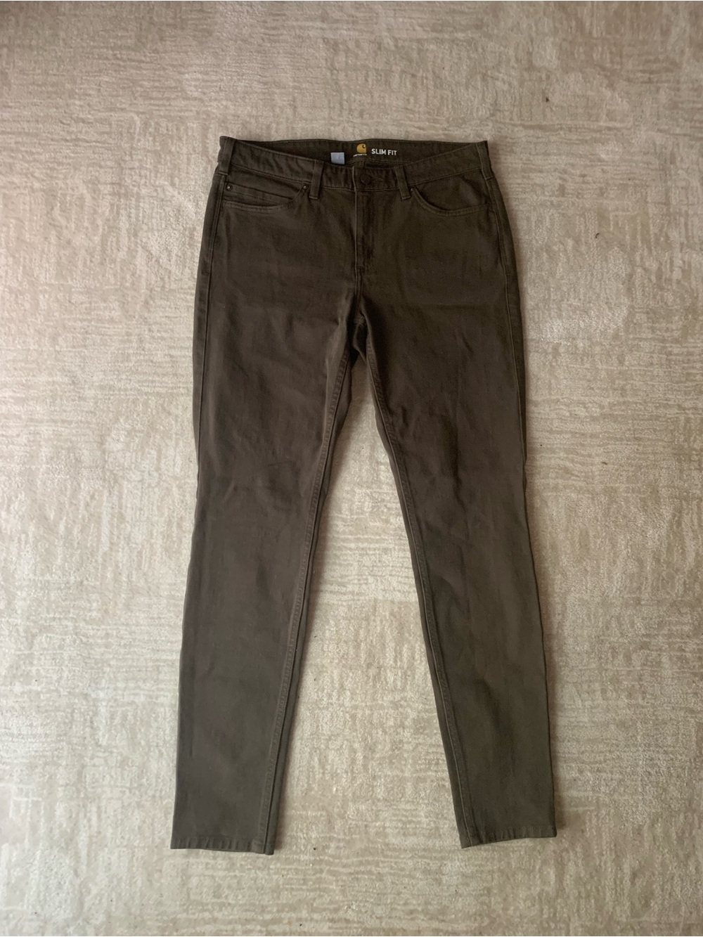 Carhartt Slim Fit Jeans in Dark Olive